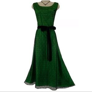 Size 12 NWT▪️COLDWATER CREEK SPARKLY DRESS W/TIE